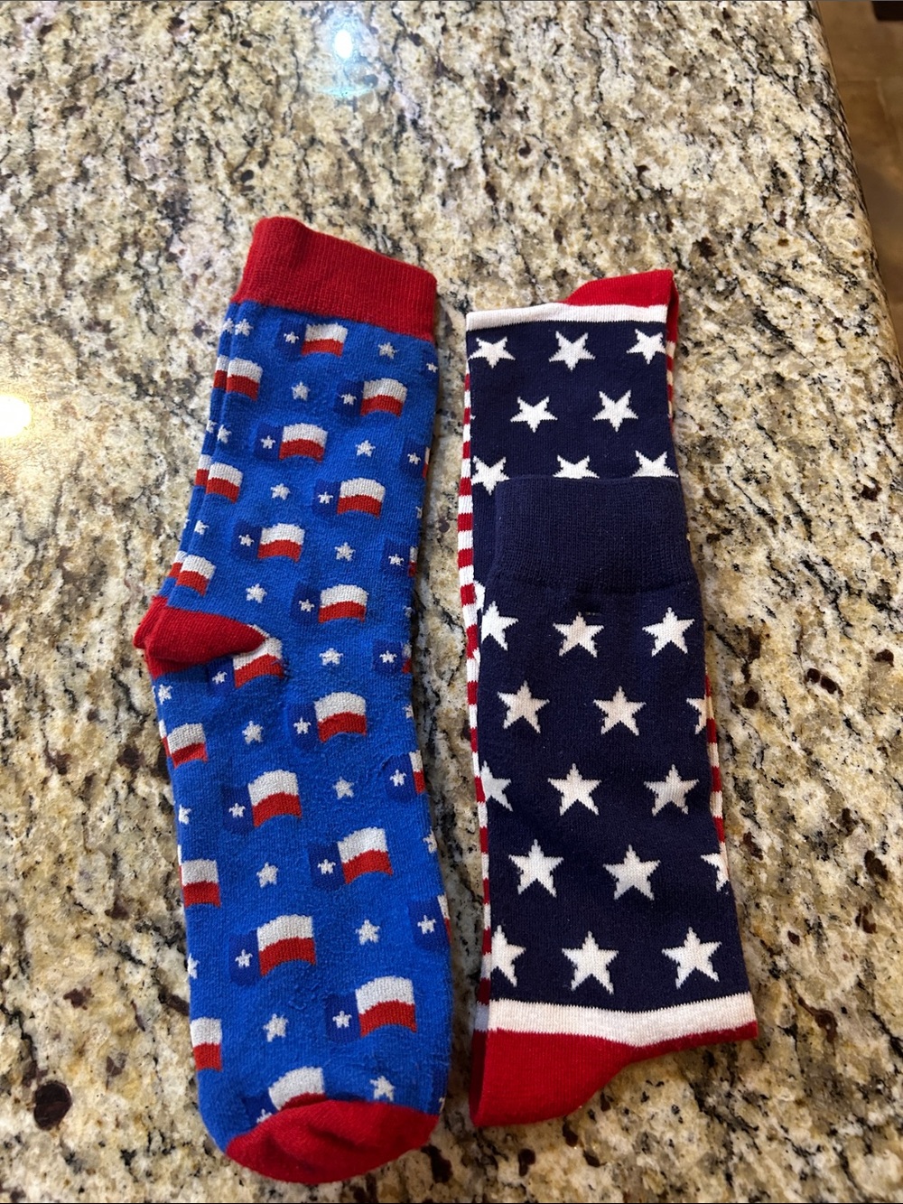 USA Red & Blue Star-Spangled Men's Crew Socks